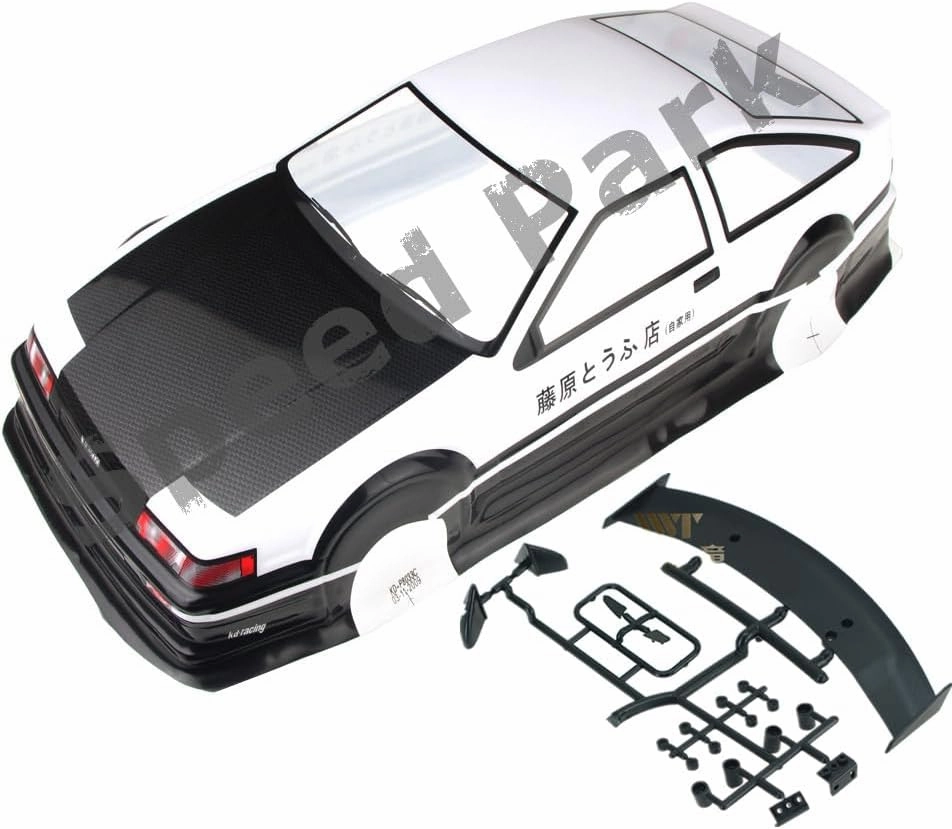 Lubosi 2pcs/lot AE86 GT APEX 1/10 1:10 PVC painted body 190MM wheelbase shell 1/10 RC hobby racing car for hsp hpi Lubosi yokomo mst