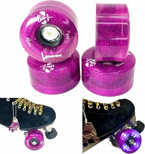 Luminous Roller Skates LED Light Wheels (Pack of 4) Quad Skates Lights Wheels 62 mm 85a