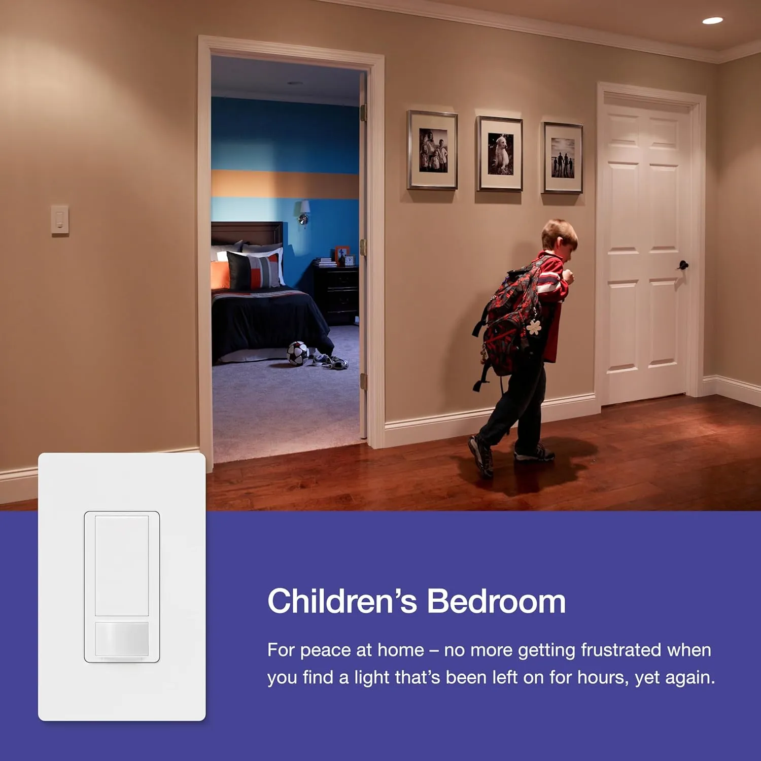 Lutron Maestro Motion Sensor Light Switch for Bathroom, Garage, Laundry Room, and Closet, for Any Light Bulbs, Occupancy and Vacancy Sensor, Single-Pole Only, No Neutral Required, MS-OPS5M-WH, White
