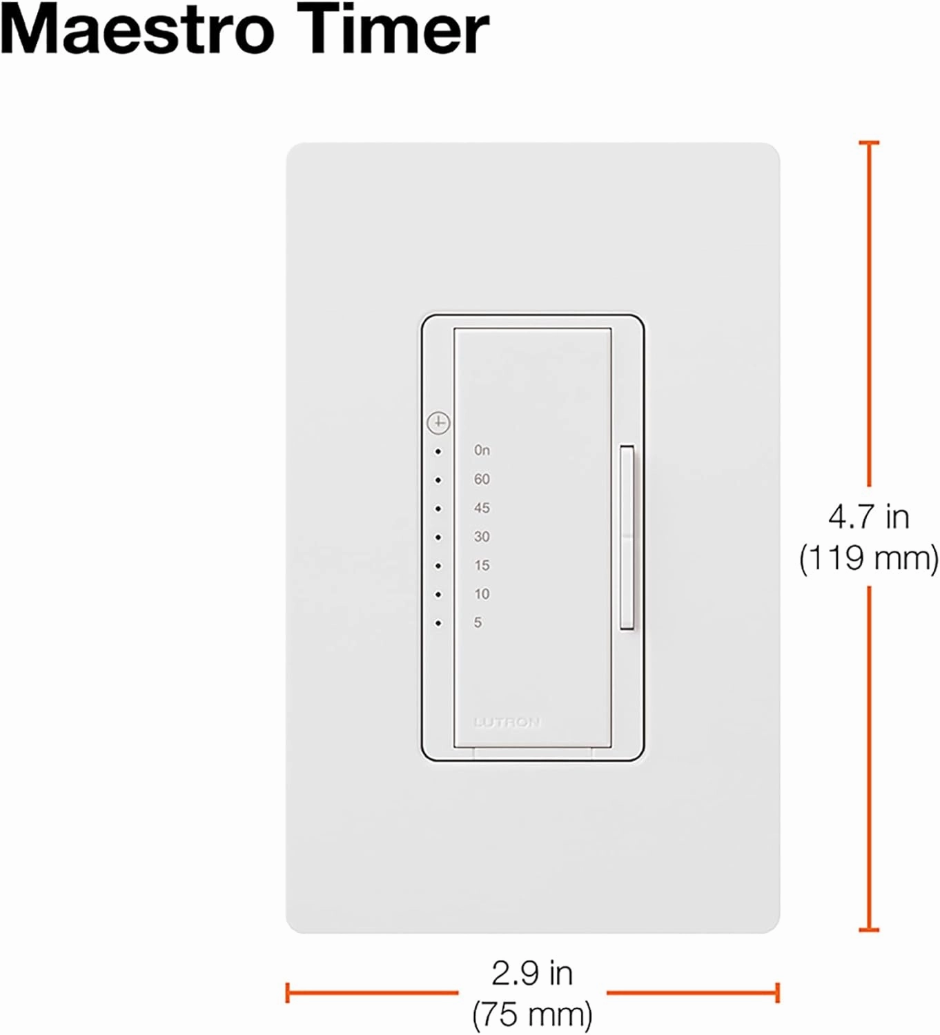 Lutron Maestro Countdown Timer Switch for Fans and Lights, 3A/150-Watt LED Bulbs, Single-Pole/Multi-Location | MA-T51MN-AL | Almond
