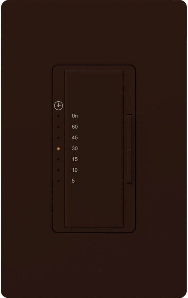 Lutron Maestro Countdown Timer Switch for Fans and Lights, 3A/150-Watt LED Bulbs, Single-Pole/Multi-Location | MA-T51MN-BR | Brown