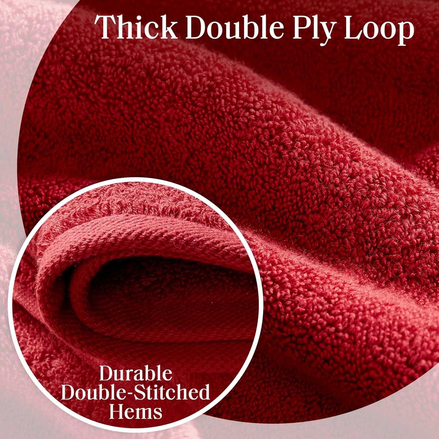 Madison Park 800GSM Bathroom Towel Set of 8 100% Cotton Bath Towel Set for Bathroom Luxurious Highly Absorbent 2 Bath Towels 2 Hand Towels 4 Washcloths Quick Dry Spa Quality Bright Red