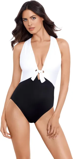 MagicSuit Women's Swimwear Juxtapose Hallee Soft Cup Cross Back One Piece Swimsuit