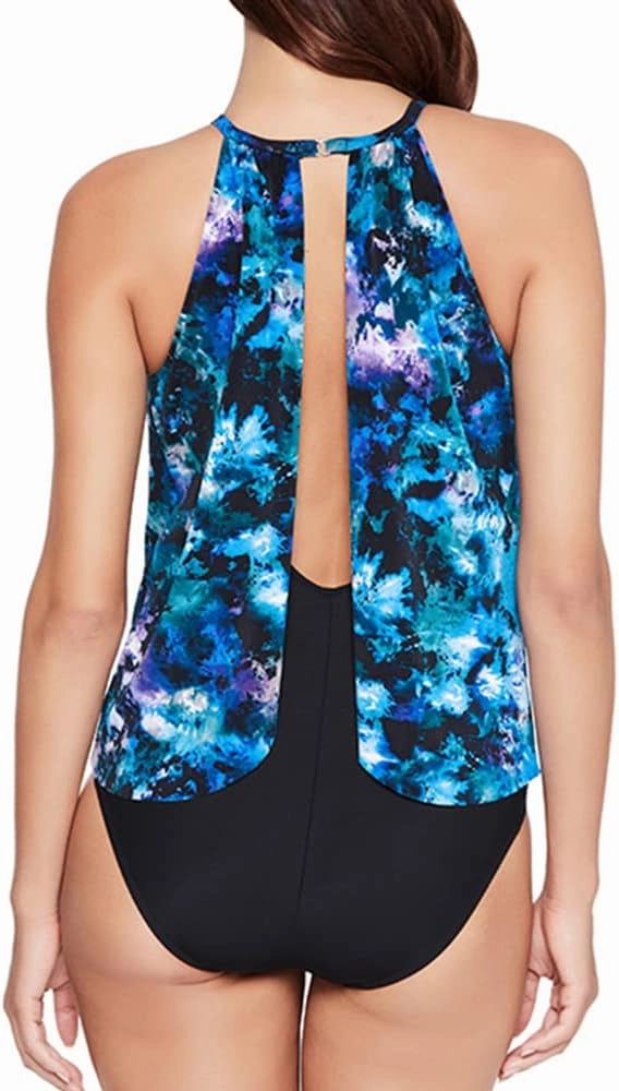 MagicSuit Women's Swimsuit Solid Aubrey High Neckline Soft Cup One Piece Swimsuit