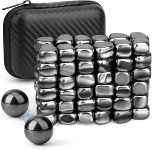 Magnet Stone Ball Fidget Toys for Adults, Fidget Mangetic Rock Ball with Fiber Case, Magnetic Game Replacement for Ferrite Putty Office Desk Decoration Stress Relief Gift