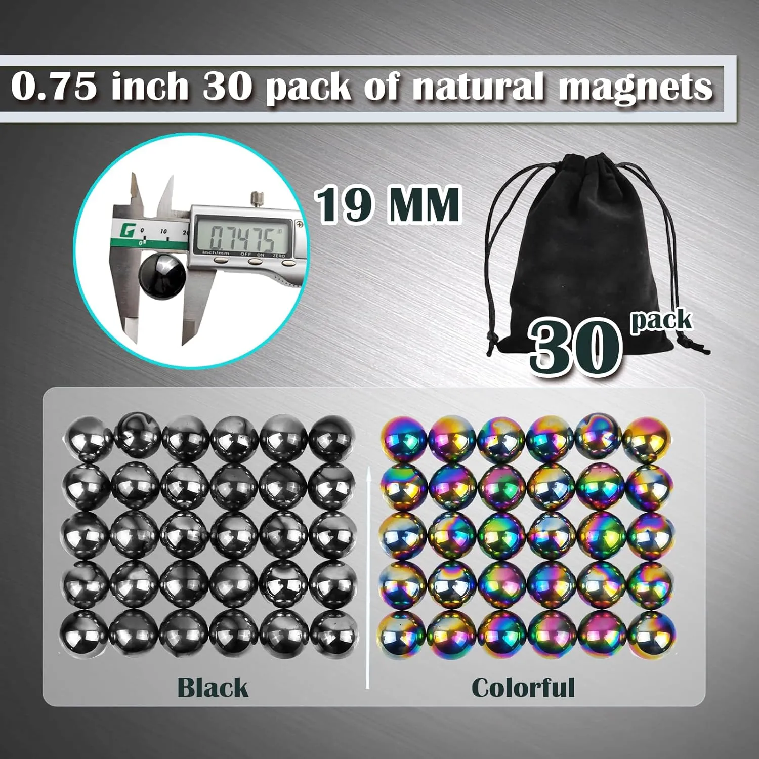 Magnetic Balls Fidget Toy, Adult Fidget Toys, Magnet Balls Can Replace Ferrite Putty, Office Desktop Decoration, Stress Relief, Anti Anxiety Magnetic Balls,Executive Desk Toys (30 Pcs Black)