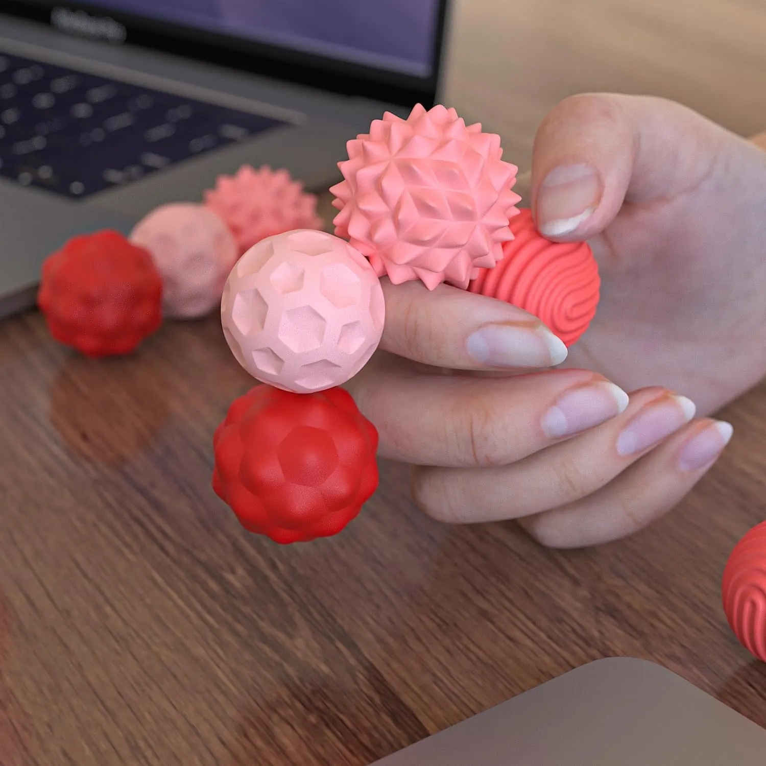 Magnetic Balls Fidget Toys - 8pcs Attraction Balls with Textures Silicone Shell for Adults,Stress Relief Sensory Toys for Autism ADHD Anxiety,Desk Fidget Toys,Stocking Stuffers for Teens Womens Gifts