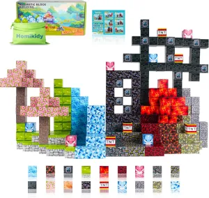 Magnetic Blocks,112PCS Build Magnet Magic World,Creative Toy for 3  Years Old Girls Boys, Montessori Sensory STEM Preschool Outdoor Toddler Toys