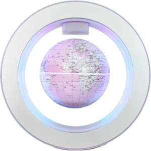 Magnetic Floating Globe Levitation Floating World Map With Led Light O Shape Frame Desk Gadget Decor, 4inch Globe