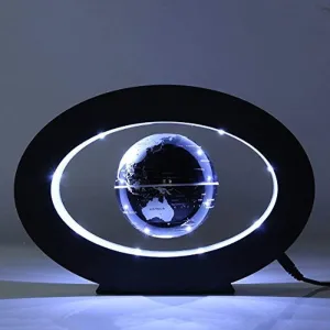 Magnetic Levitation Floating Globe levitating Globes World Map Earth Ball Desktop Decoration Sphere Ornament for Desk LED Night Lights for Educational Home Office Decor Desk Levitation Floating World Globes