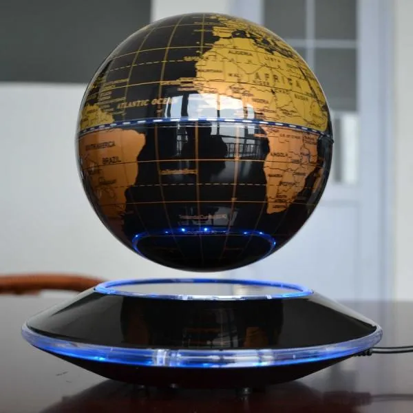 Magnetic Levitation Floating Globe World Map 6 inch Amazing Office House Decor Gift Educational Toy EU Plug Golden