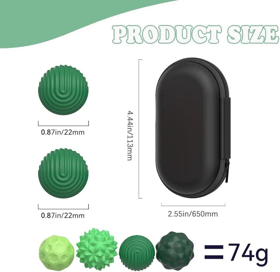 Magnetic Sensory Fidget Ball Toy, Attracting Stress Ball with Silicone Shell for Adults and Teens, Peace of Hands and Anxiety Mind, Fun Stress Free Magnet Balls (Green Series, Set of 8)