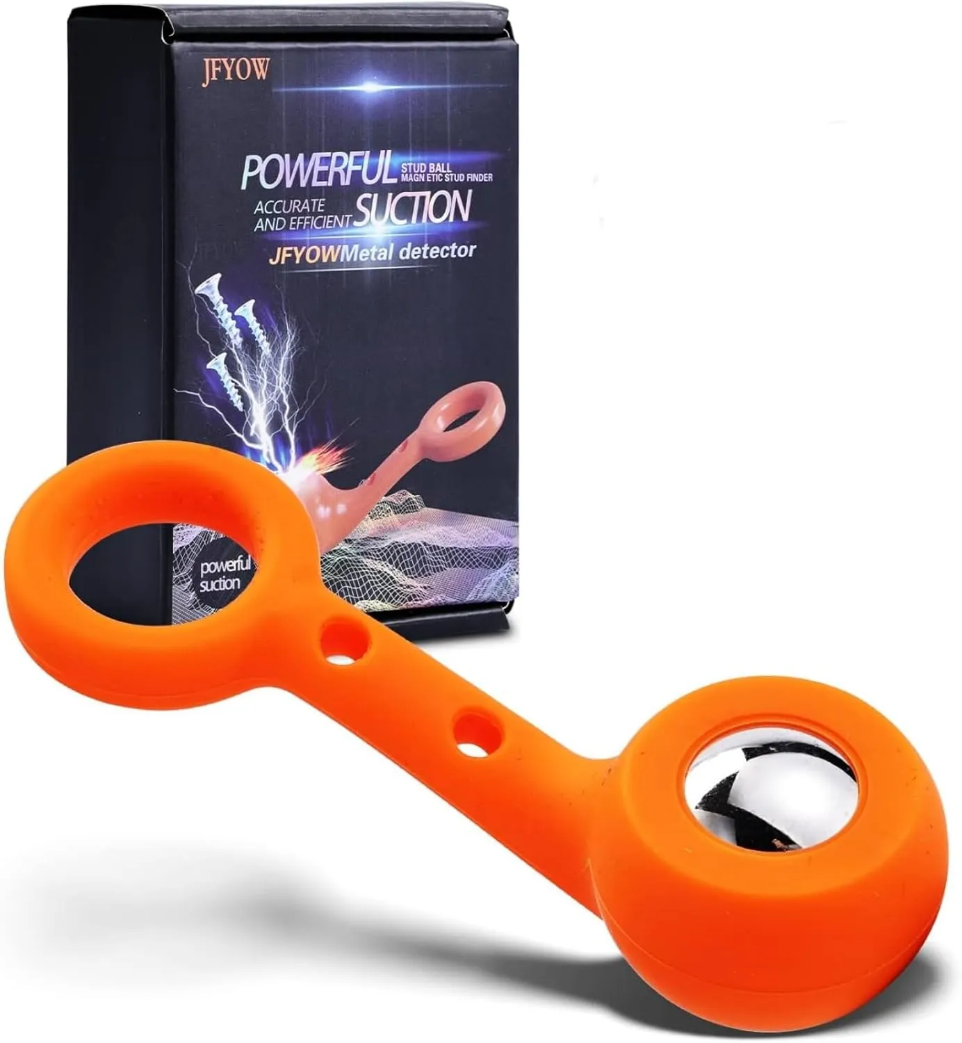 Magnetic Stud Finder with 20mm Stud Ball 6800Gs Magnetic Power, Detects Metal Through 3/4" Drywall (1Pcs Orange)
