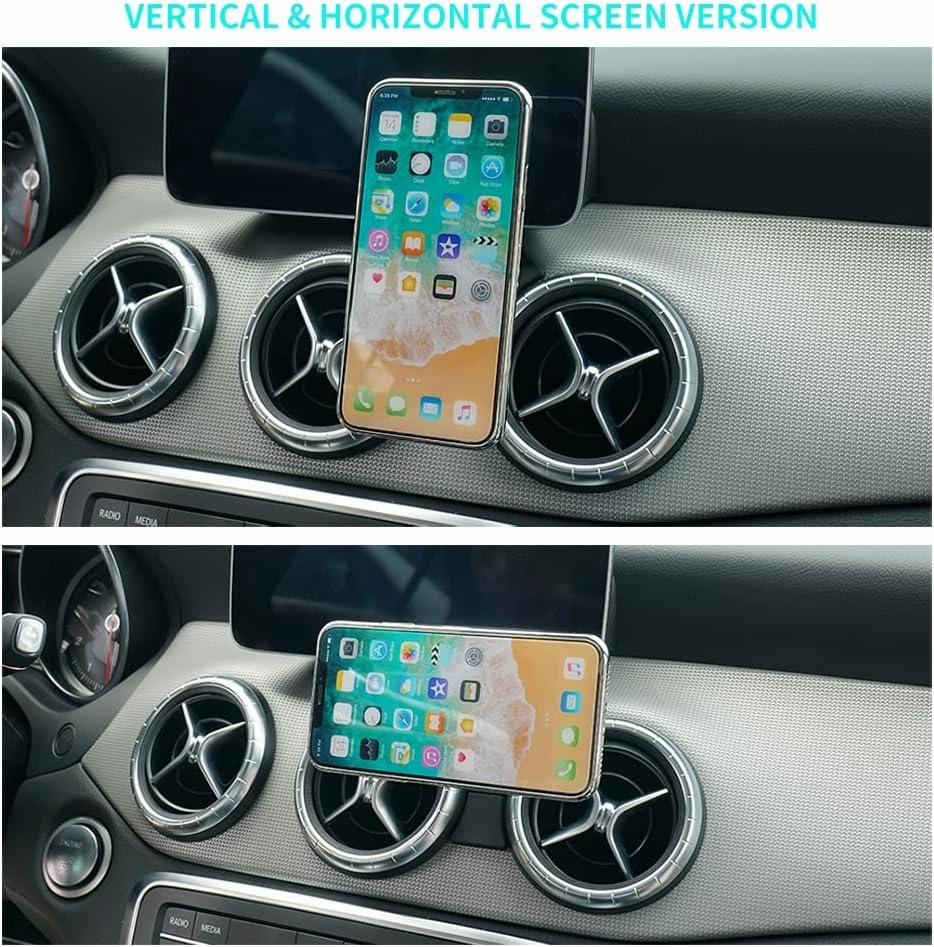 Magnetic Phone Car Mount Fit for Mercedes Benz GLA Class 2015-2020 CLA-Class 2013-2019,Custom Fit Car Phone Stand for Air Vent Dashboard, Car Mount Magnet for 3-7 Inch