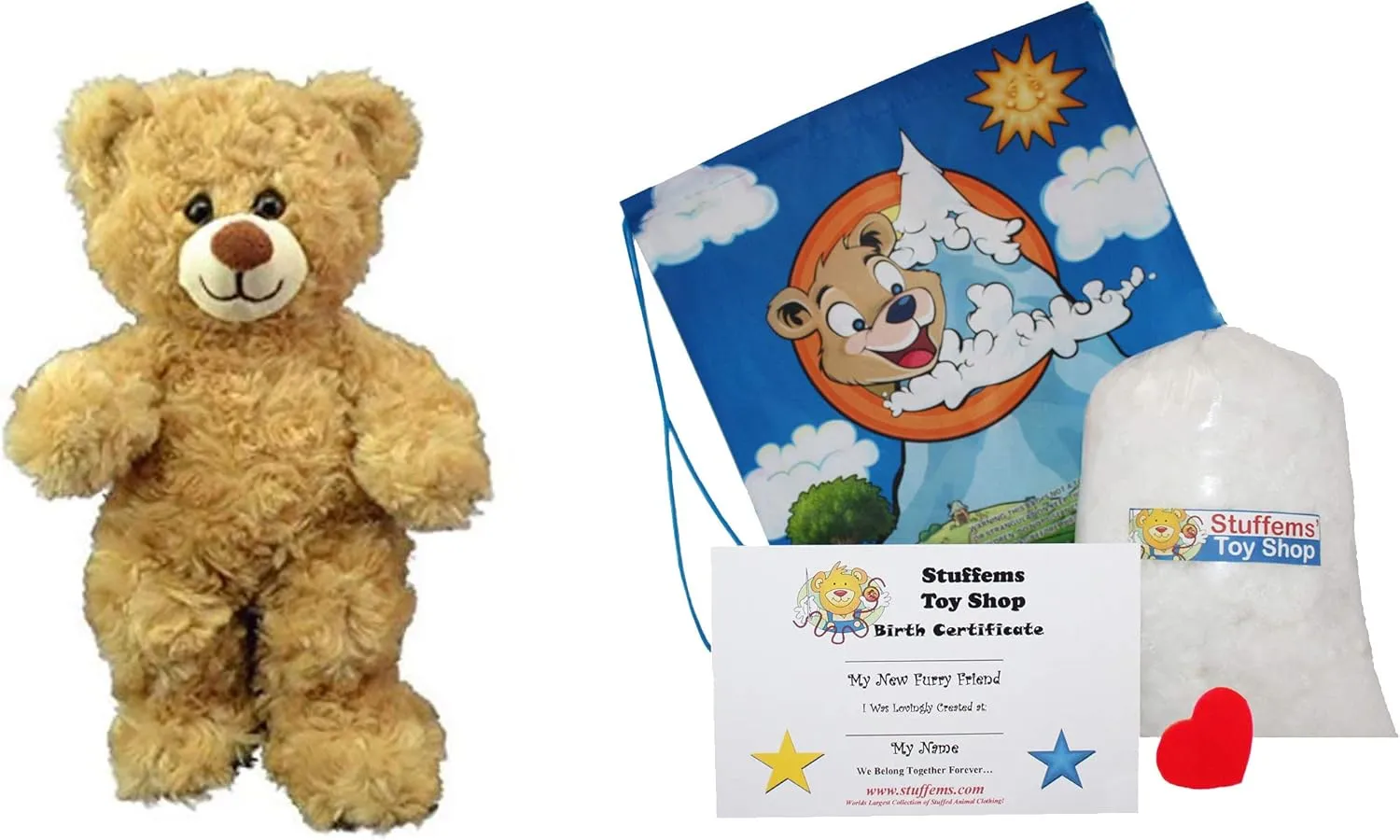 Make Your Own Stuffed Animal Mini 8 Inch Very Soft Taffy The Bear Kit - No Sewing Required!