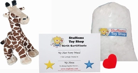 Make Your Own Stuffed Animal Mini 8 Inch Gerry The Giraffe Kit - No Sewing Required!