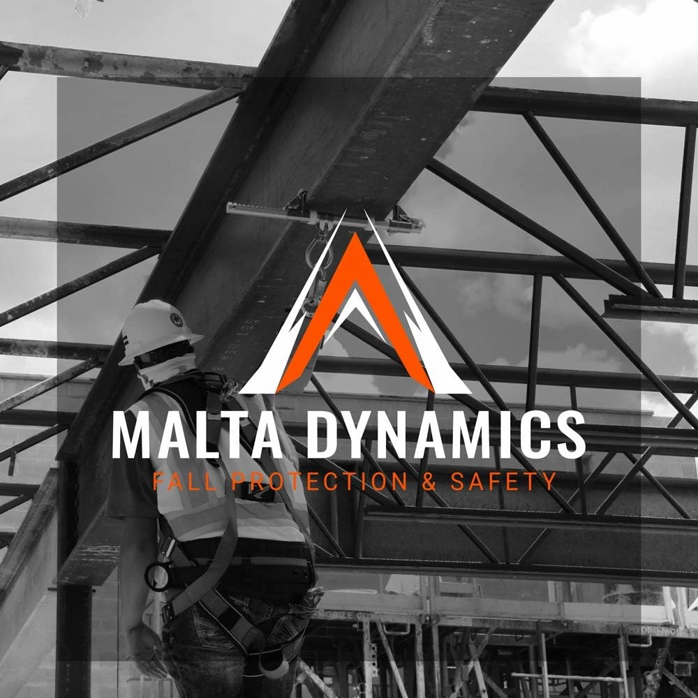 Malta Dynamics 6' Cross Arm Safety Strap, Fall Protection Beam Anchor, D-Ring Safety Strap, Beamer & H-Beam Anchor, OSHA/ANSI Compliant