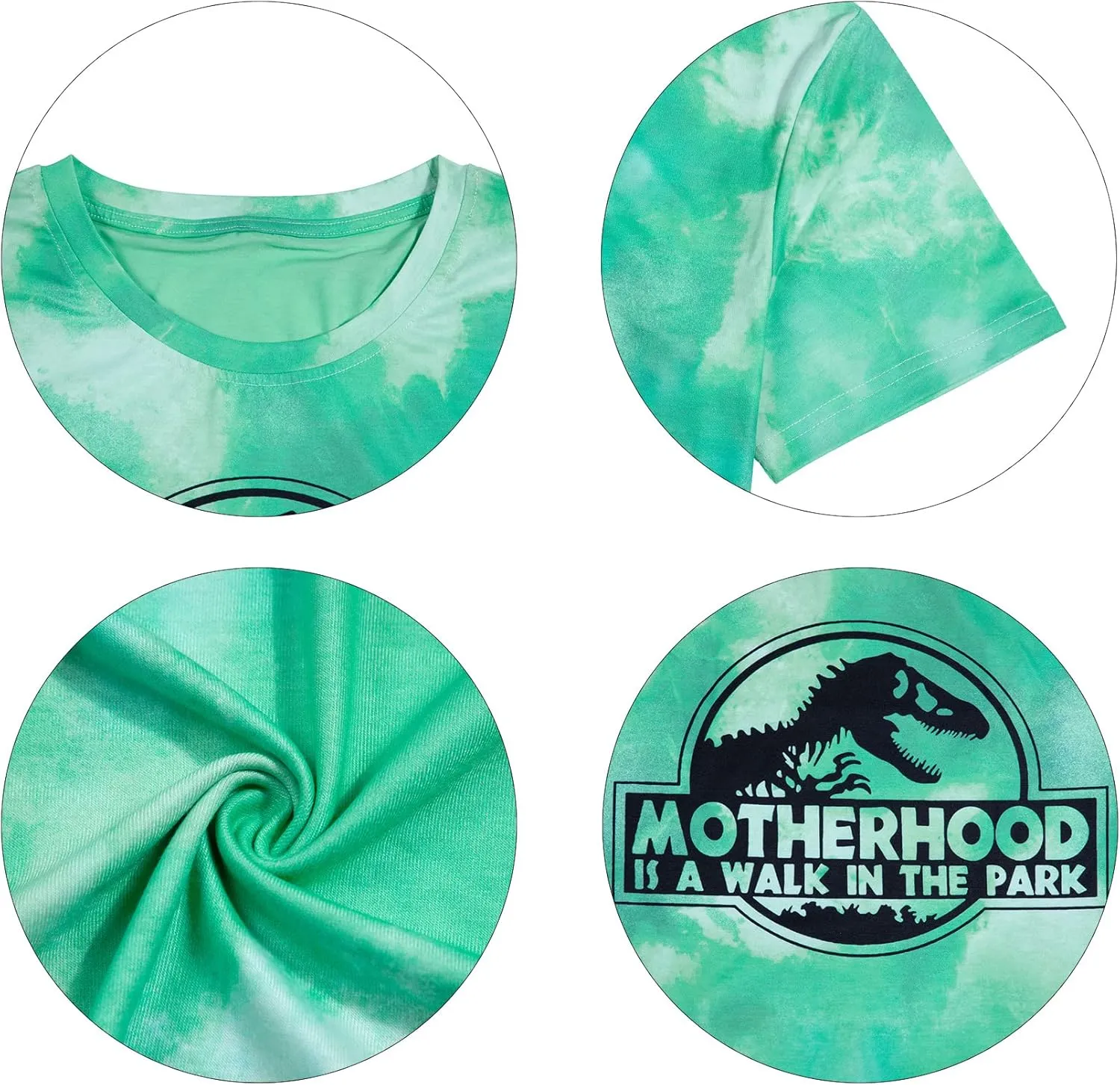 Mama Dinosaur Shirt Women Dinosaur Mom Graphic Shirts Motherhood is A Walk in The Park Tshirt Funny Mama Tee