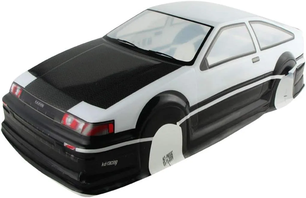 Manrock 1/10 Scale RC Painted Drift Racing Touring Onroad Car Body Shell AE86 Black and White