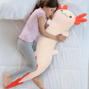 MaoGoLan Large Axolotl Plush Body Pillow, XL Axolotl Stuffed Animal for Kids, Salamander Plush Glow in The Dark, Christmas Valentine Birthday Gifts Pink