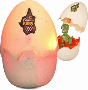 Marsjoy Easter Dinosaur Egg Hatching Toy Figure with Sound & LED Lights, Interactive Touch Control, Realistic Action, 3  Years