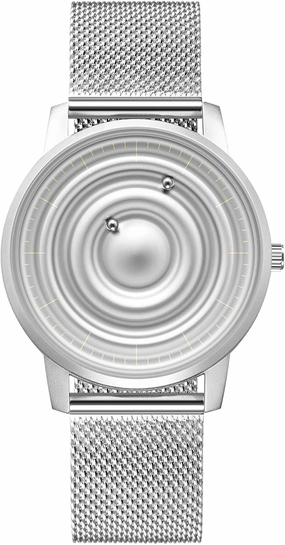 MASTOP Brand Men Stainless Steel Magnetic Analog Quartz Watch Corona Style Business Casual Fashion Watch Stainless Steel Mesh Strap