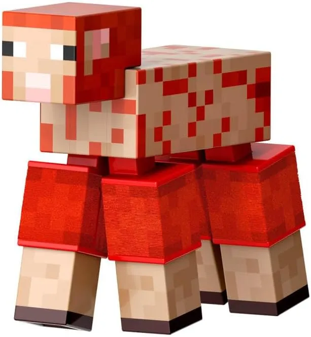 Mattel Minecraft Diamond Level Sheep Action Figure with 3 Accessories, 5.5-inch Collector Scale & Pixelated Design
