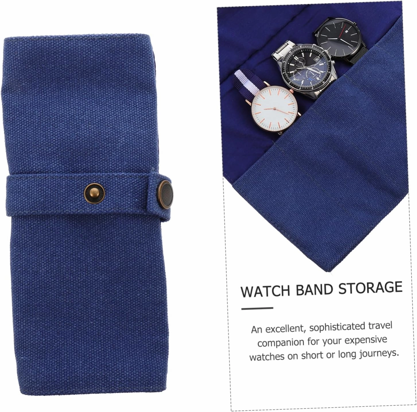 Mens Jewellery Box 2pcs Watch Storage Bag Leather Watch Bands Reloj para Hombre Inteligente Acrylic Board Photography Smart Watch Travel Canvas Tote Bag Watch Organizer Bag Roll Bag Portable Women's