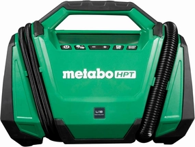 Metabo HPT 18V MultiVolt Cordless Dual Function Inflator, High Pressure and High Volume Modes, Max Pressure 160 PSI, Max Air Volume 15.2 CFM, 47-Inch High Pressure Hose, Digital Display, UP18DAQ4