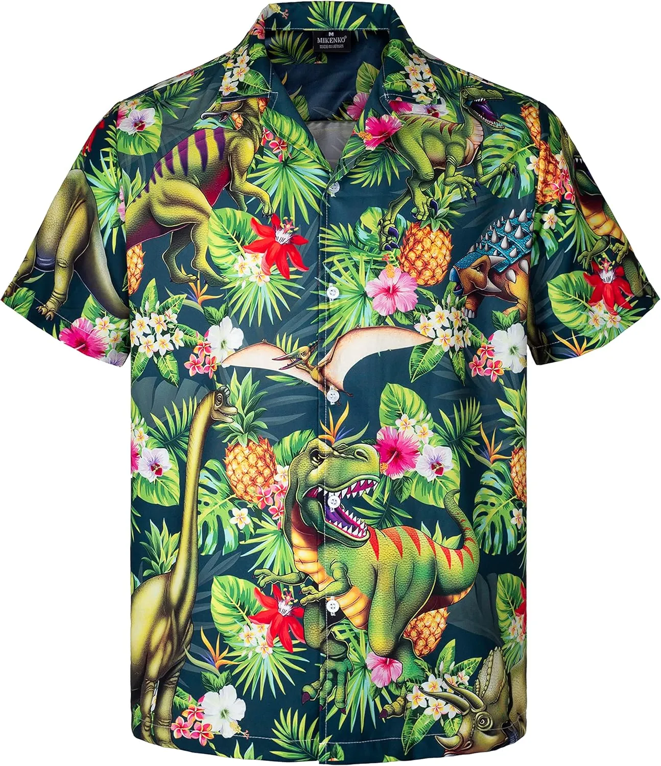 MIKENKO Funny Mens Hawaiian Shirts Short Sleeve Button Up Beach Summer Button Down Hawaiian Shirt for Men Women