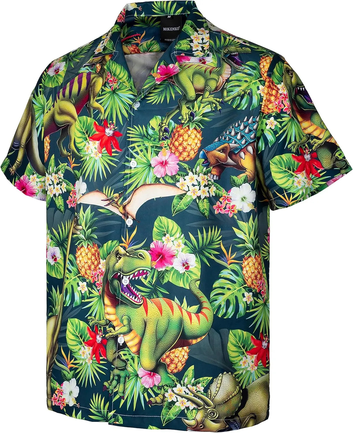 MIKENKO Funny Mens Hawaiian Shirts Short Sleeve Button Up Beach Summer Button Down Hawaiian Shirt for Men Women