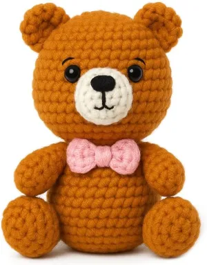 Mini Crochet Bear Gifts for Her Him, Wife Husband Girlfriend Boyfriend I Love You Gift, Anniversary Birthday Gifts, Handmade Bear Small Stuff Things