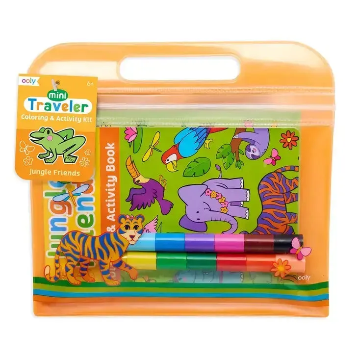 Mini Traveler Coloring & Activity Kit - Jungle Friends