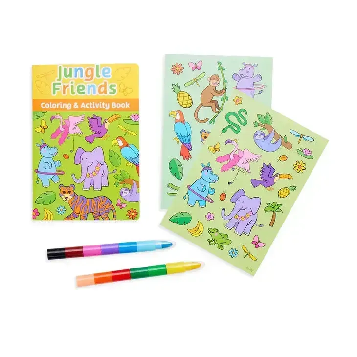 Mini Traveler Coloring & Activity Kit - Jungle Friends