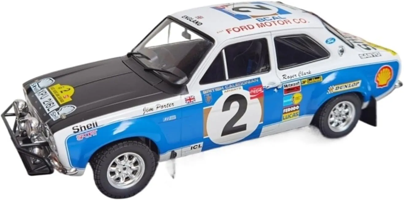 Miniature Models 1:18 Scale Escort MKII RS 1600#2 C6 Racing Car Model Static Decoration Ornaments Car Ornaments