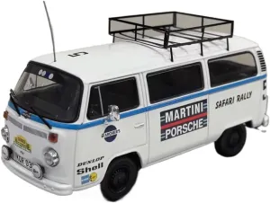Miniature Models 1:43 Scale Volkswagen T2 Martini Van Model Martini Painting Static Decoration Car Ornaments