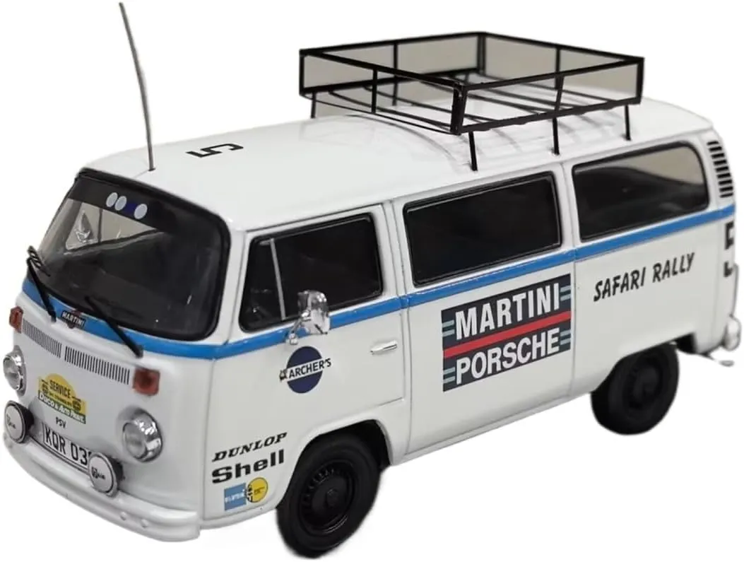 Miniature Models 1:43 Scale Volkswagen T2 Martini Van Model Martini Painting Static Decoration Car Ornaments