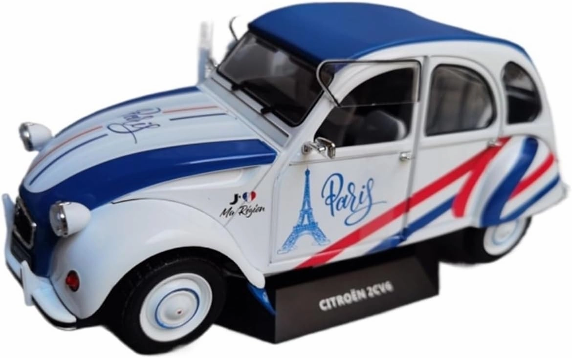 Miniature Models 1:18 Scale 2CV6 1982 Car Model Alloy Material Static Model Decoration for Kids Car Ornaments