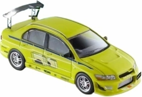 Miniature Models 1:64 for Mitsubishi EVO Green Painted Alloy Car Model Static Display for Collection Car Ornaments