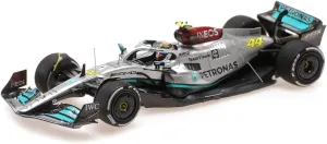 Minichamps 1:43 Mercedes-AMG Petronas F1 Team W13 E Perf. #44 300th GP, French GP 2022 - Resin, Highly Detailed, Assembled & Painted Miniature Collectible Car - Adult Collectors, F1 Fans
