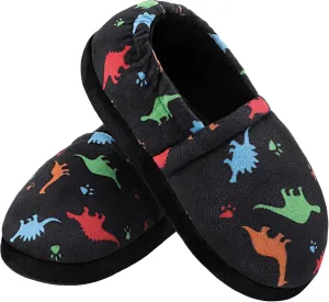 MIXIN Boys Slippers Indoor House Slippers Bedroom Dinosaur Soft Warm Boys House Shoes with Memory Foam