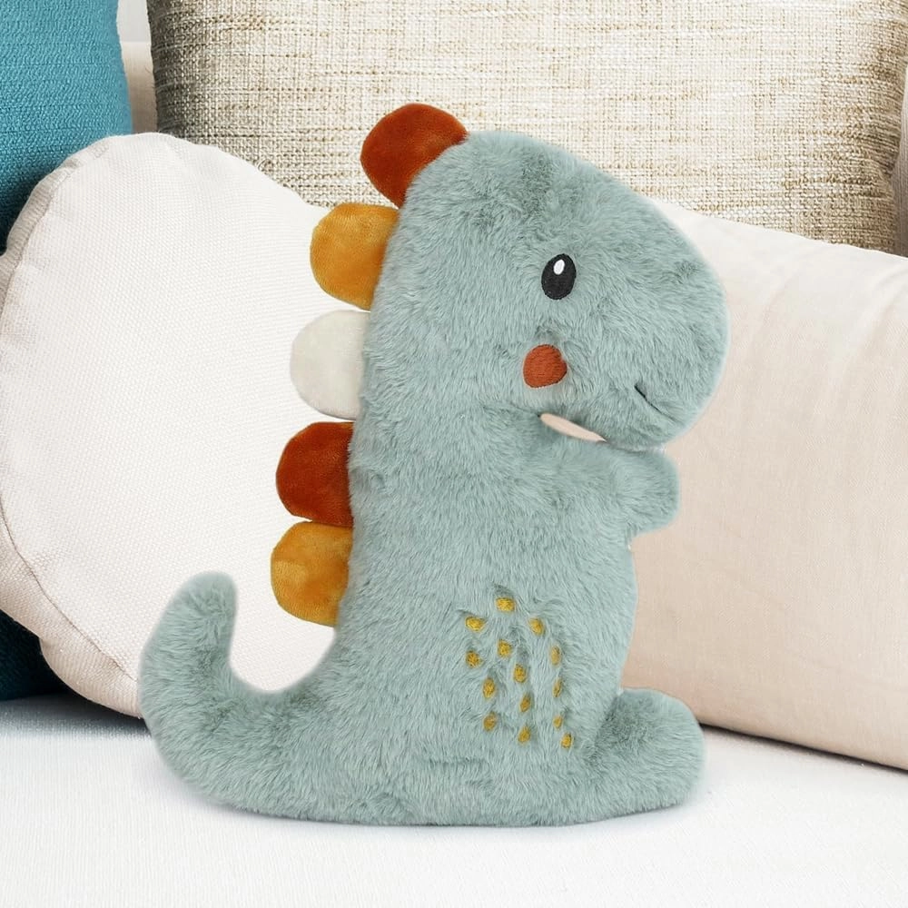 MON AMI Dino Shaped Plush Pillow - 14.5X12”, Stuffed Dinosaur Pillow for Kids, Decorative Cushion for Child’s Nursery, Bed or Couch, Cute Room Décor