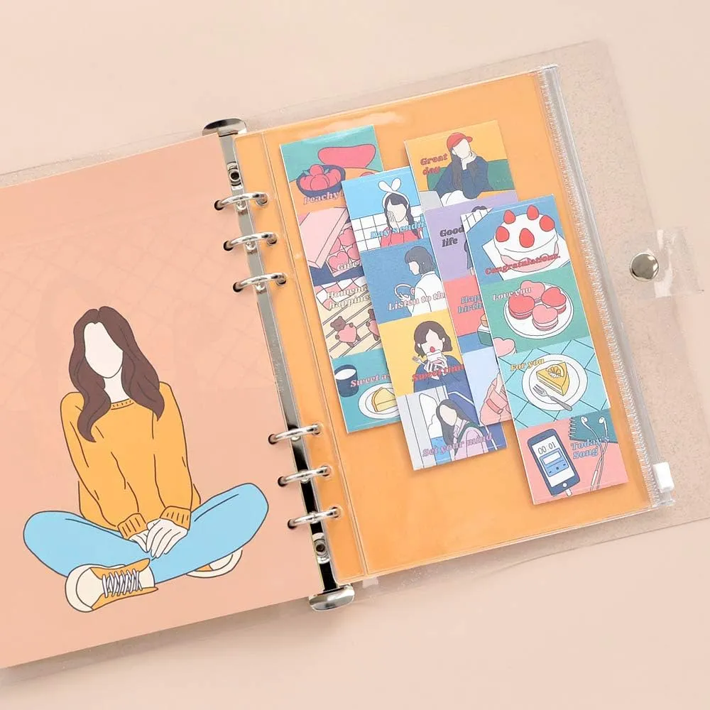 Monolike A5 FALL IN NEWTRO Diary Set, Cafe - Academic Planner Weekly & Monthly Planner with PVC Cover, Zipper bag, Sticker