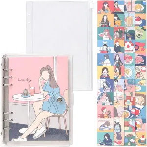 Monolike A5 FALL IN NEWTRO Diary Set, Cafe - Academic Planner Weekly & Monthly Planner with PVC Cover, Zipper bag, Sticker