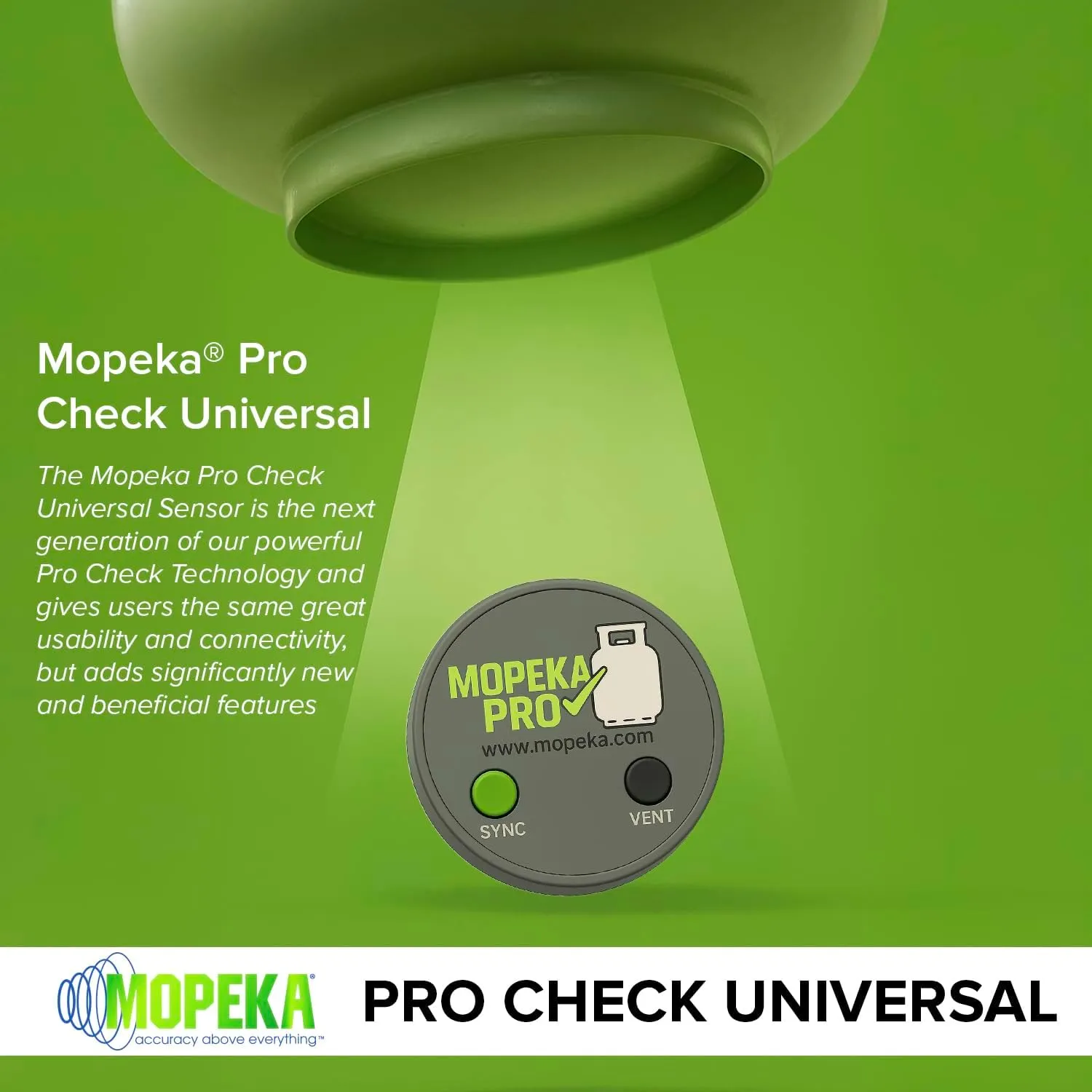 Mopeka Pro Check Sensor - Wireless Propane Tank Magnetic Sensor Level Indicator - Propane Gas Tank Pressure Gauge Electronic for BBQ Grill - Remote Ready Propane, Butane and Fuel Level Gauge with App