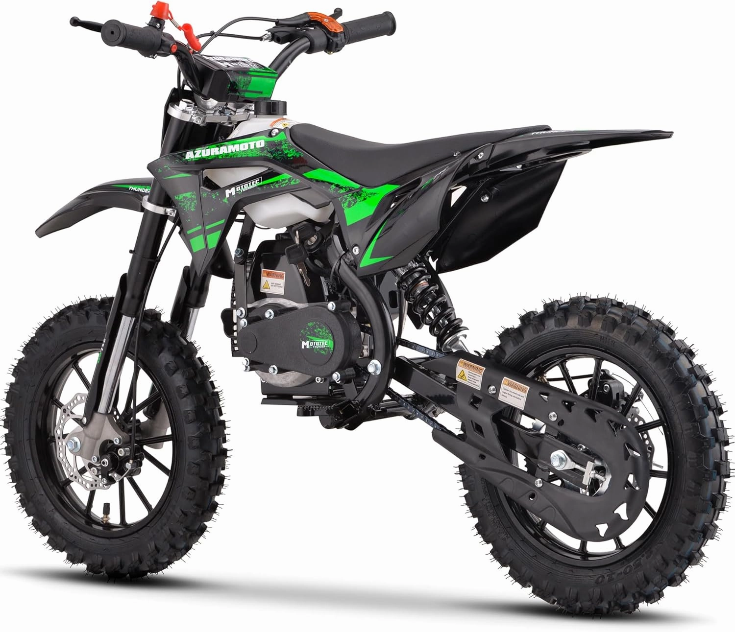 MotoTec Thunder 50cc 2-Stroke Kids Gas Dirt Bike Green