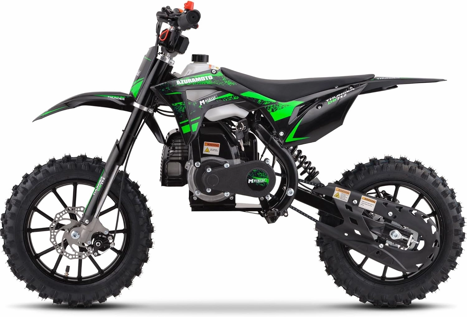 MotoTec Thunder 50cc 2-Stroke Kids Gas Dirt Bike Green