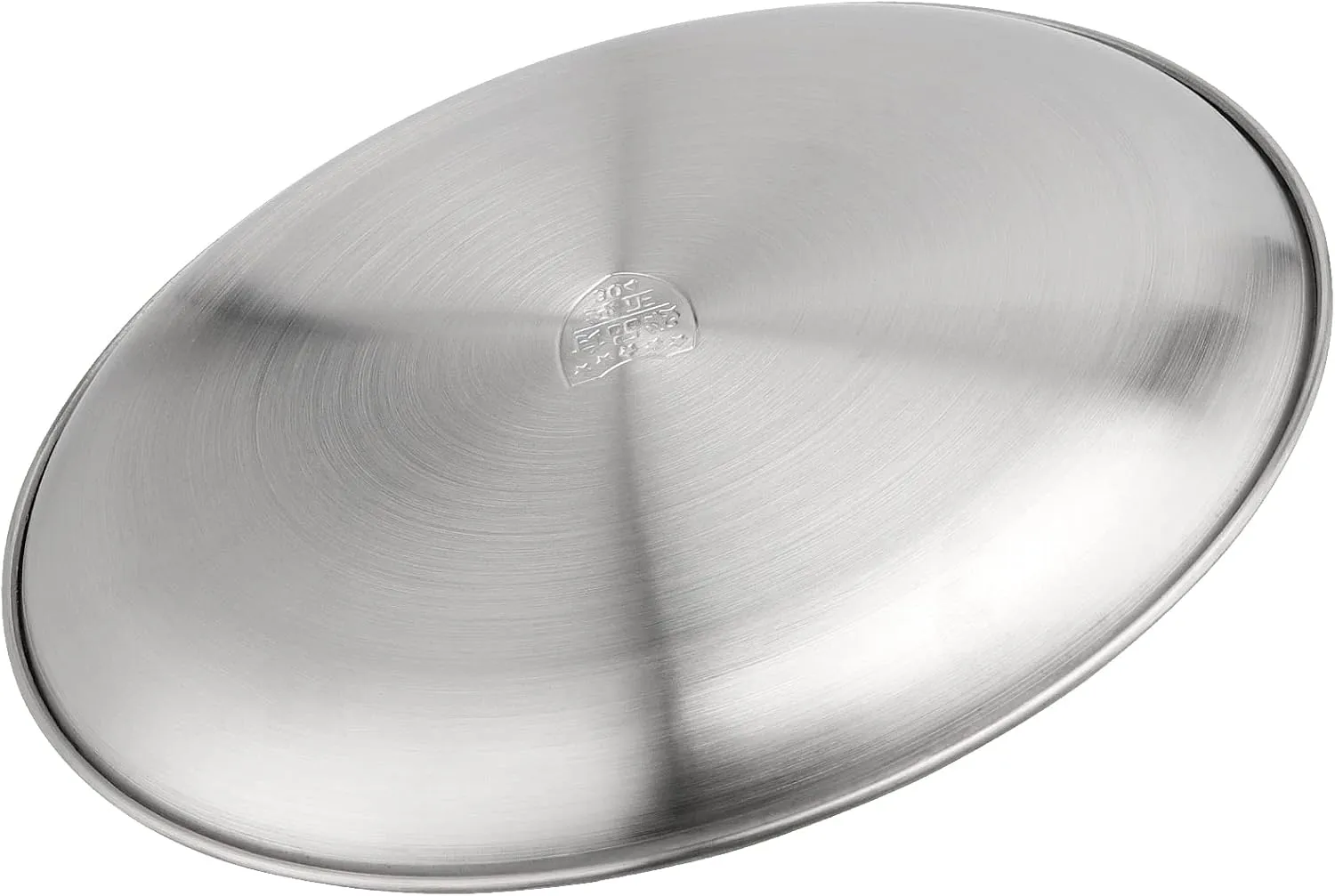 MOUYAT 4 PCS 12 Inch Large Stainless Steel Plate, 30cm Round Dinner Metal Plates, Metal Salad Steak Plates Reusable Dinner Dish for Eating Serving Camping Outdoor BBQ Home Kitchen, Polished Silver