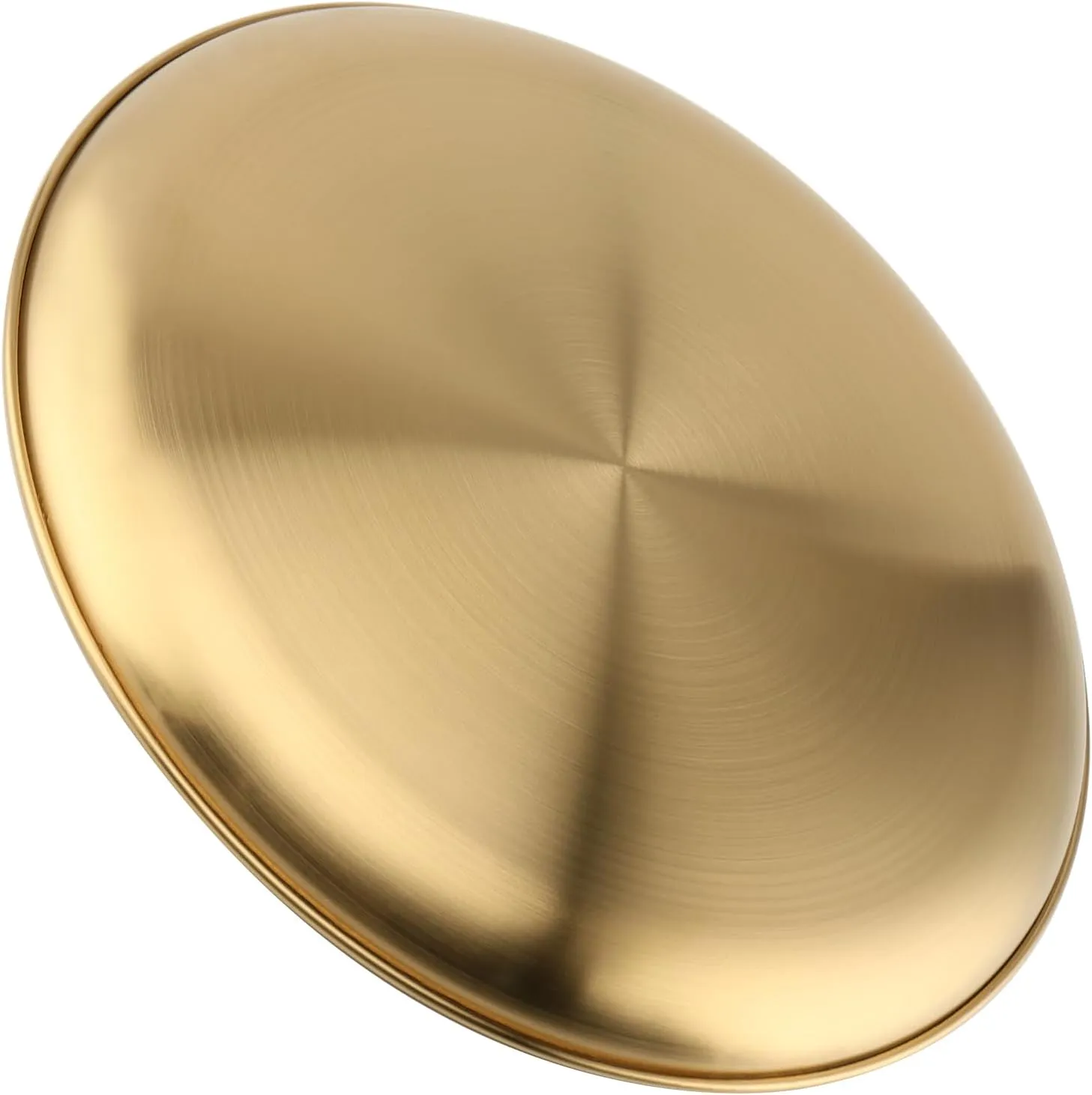 MOUYAT 6 PCS 12 Inch Large Stainless Steel Plate, 30cm Round Dinner Metal Plates, Metal Salad Steak Plates Reusable Dinner Dish for Eating Serving Camping Outdoor BBQ Home Kitchen, Frosted Gold