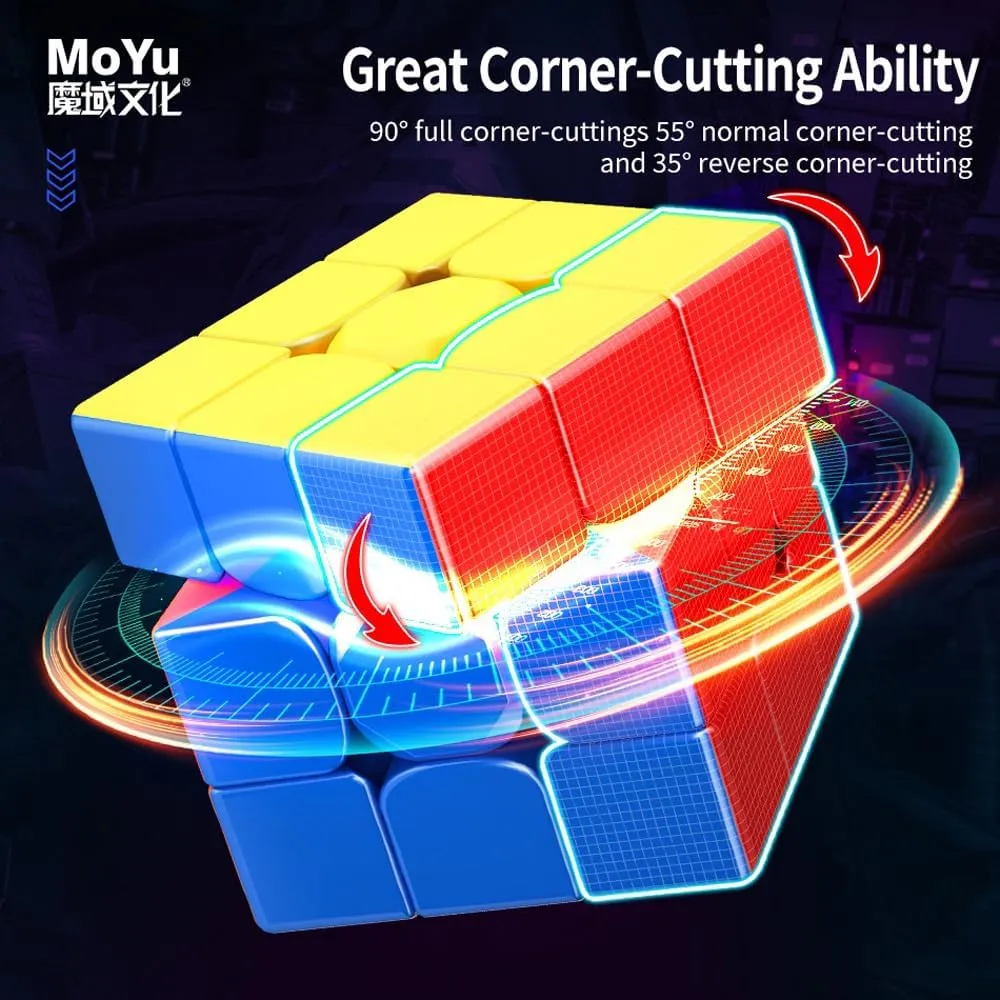 Moyu Super RS3M 2022 3x3 Magnetic Speed Cube Stickerless - Ball Core Version